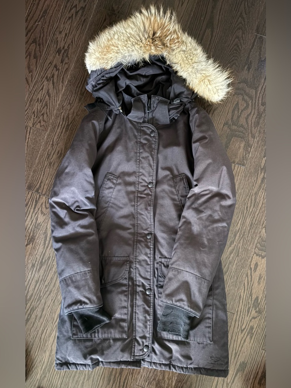 Vintage Canada Goose Trillium Down-Filled Winter Coat with Fur Trim Hood